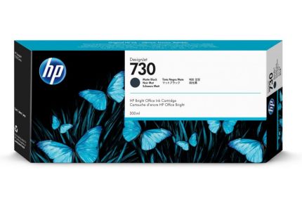 HP 730 300-ml Matte Black DesignJet Ink Cartridge - P2V71A