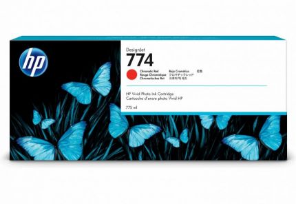 HP 774 775-ml Chromatic Red DesignJet Ink Cartridge - P2W02A