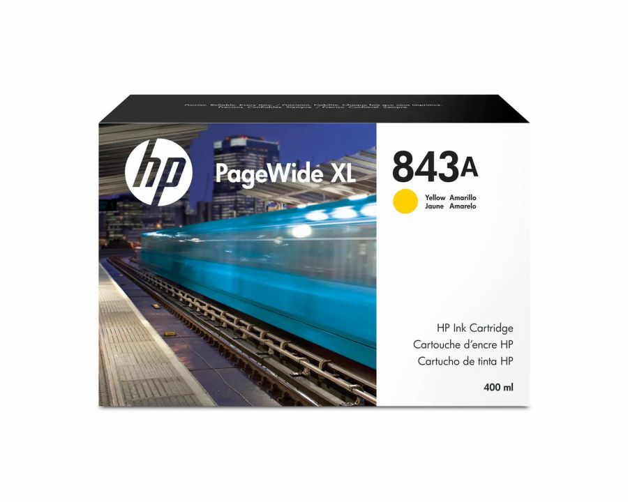 HP 843A 400-ml Yellow PageWide XL Ink Cartridge - C1Q60A