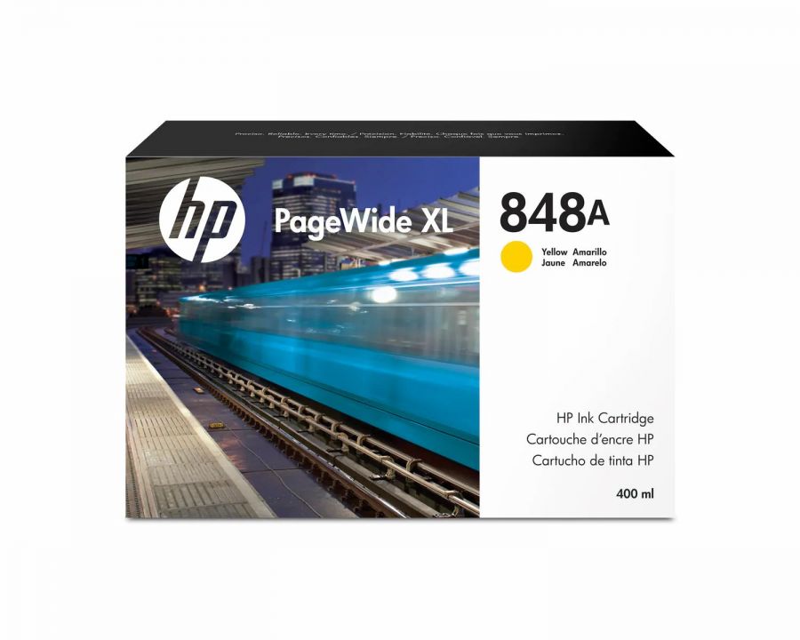 HP 848A 400-ml Yellow PageWide XL Ink Cartridge - F9J85A