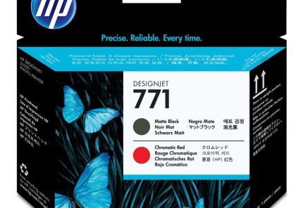 HP 771 Matte Black and Chromatic Red DesignJet Printhead - CE017A