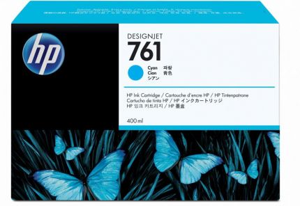 HP 761 400-ml Cyan DesignJet Ink Cartridge - CM994A