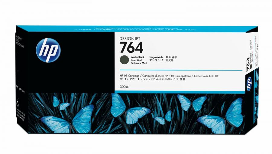 HP 764 300-ml Matte Black Designjet Ink Cartridge - C1Q16A