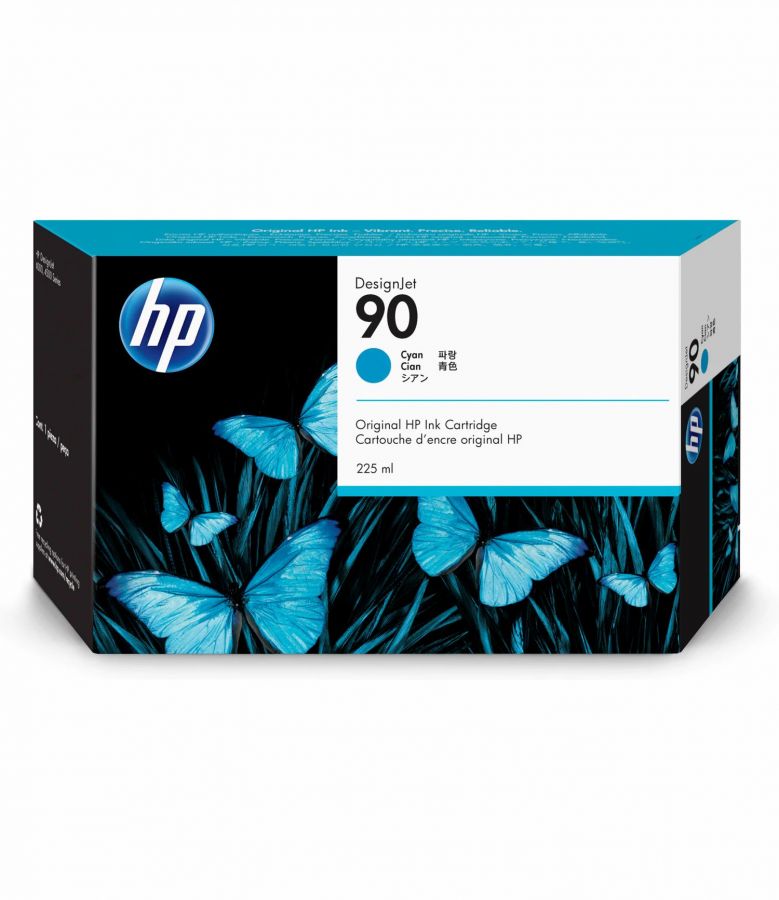 HP 90 Cyan Ink Cartridge (225 ml) - C5060A