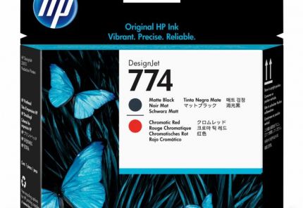 HP 774 Matte Black/Chromatic Red DesignJet Printhead - P2V97A